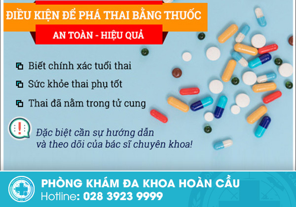 Phá thai 2 tuần tuổi bằng thuốc cần thực hiện tại cơ sở uy tín